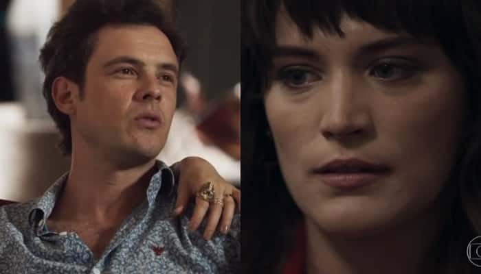 Clara ficará derretida com declarações de Gael. (Foto: Reprodução/Montagem)
