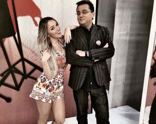 O apresentador e sua ex-namorada. (Foto: Reprodução)