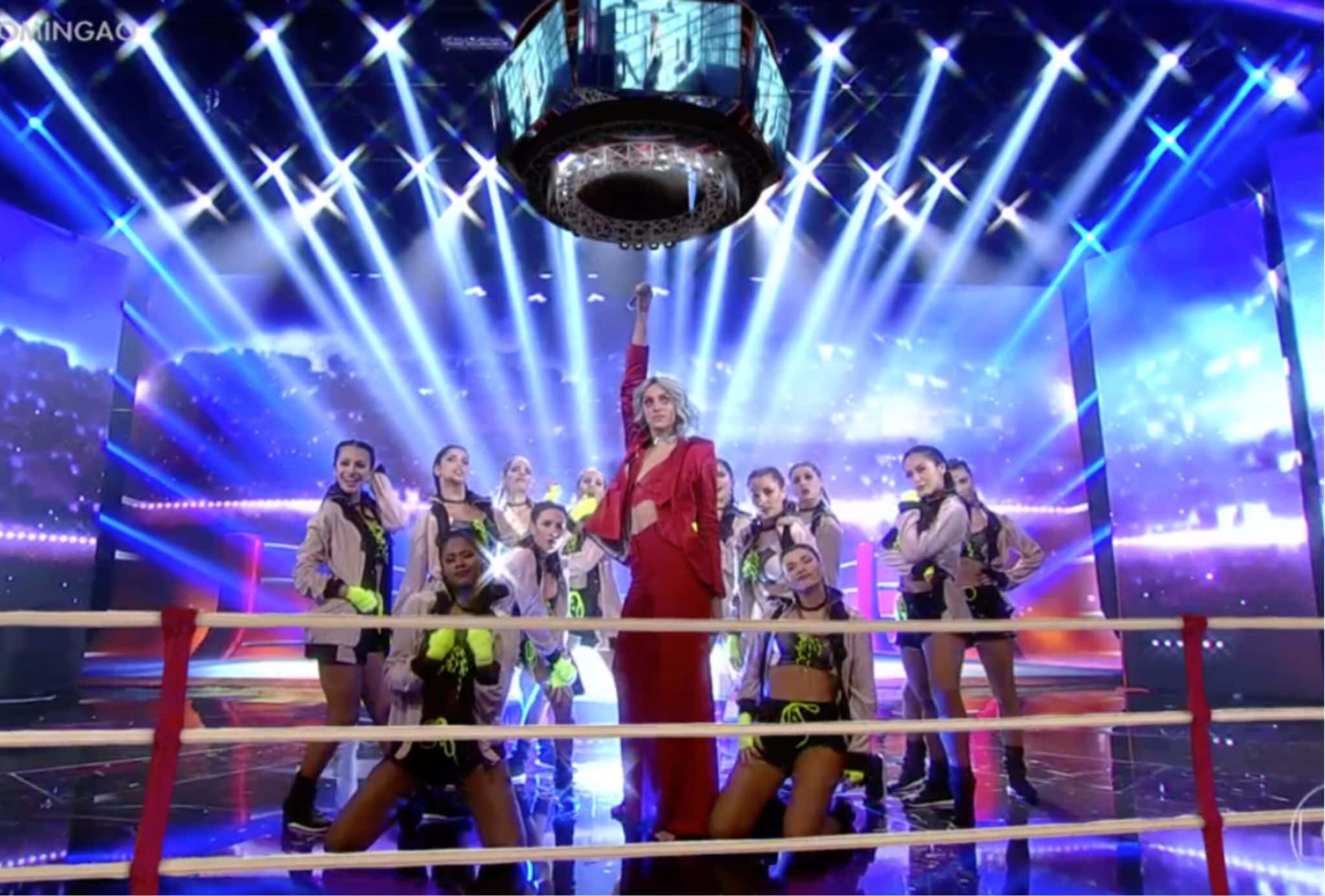Pabllo Vittar foi destaque no Domingão do Faustão (Foto reprodução)