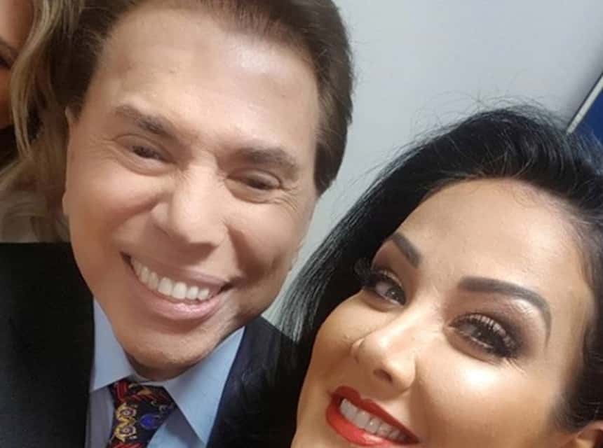 Silvio Santos e Hellen (Foto: Reprodução)