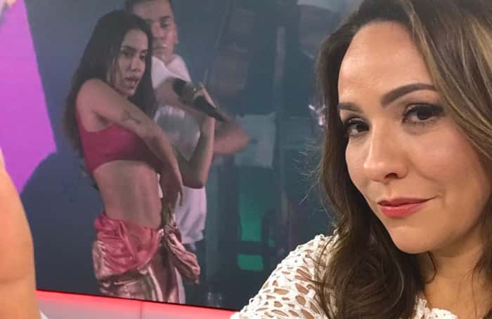 Maria Beltrão no comando da virada do ano na GloboNews (Foto: Reprodução/Twitter)