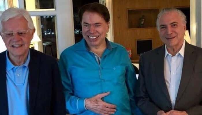 Moreira Franco, Silvio Santos e Michel Temer (Foto: Reprodução/Twitter)
