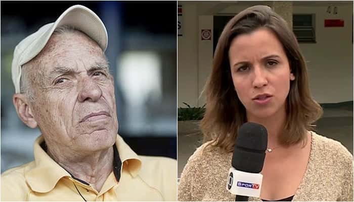 Silvio Luiz e repórter Lívia Laranjeira. (Foto: Montagem/Reprodução)