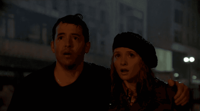 Matthew Broderick e Maria Pitillo em cena de Godzilla (1998) (Foto: Reprodução/SBT)