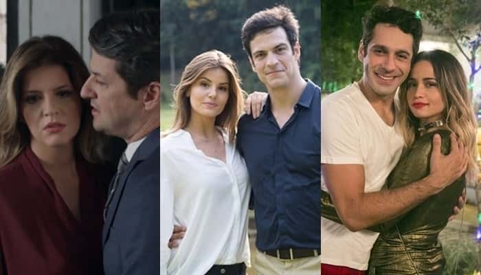 Casais da novela Pega Pega (Fotos: Globo/Reprodução/Adriana Garcia/Rafael Campos)