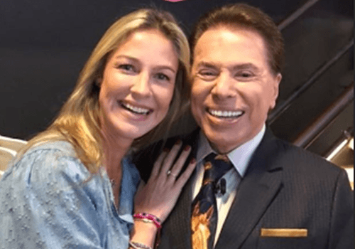 Luana Piovani tieta Silvio Santos nos bastidores do SBT (Foto: Reprodução/Instagram)