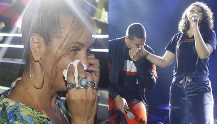 Filha fez a cantora e apresentadora Carla Perez chorar durante apresentação. (Foto: Fred Pontes/Divulgação)