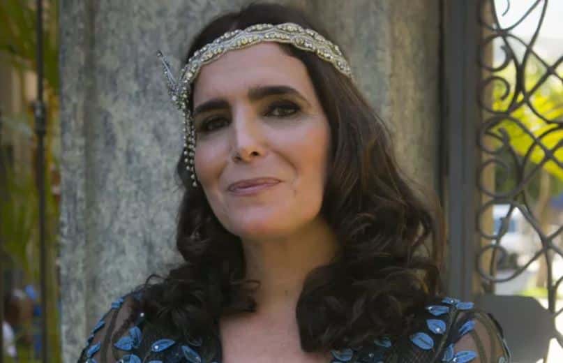 Malu Mader caracterizada para Tempo de Amar (Foto: Rapha Dias/Globo)