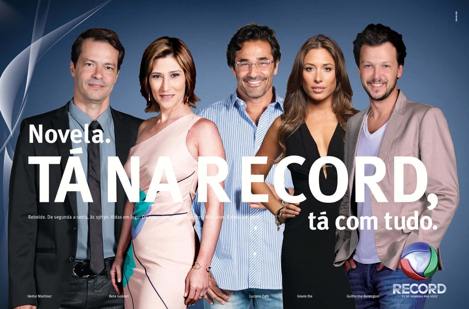 Anúncio publicitário das novelas da Record (Foto: Divulgação)
