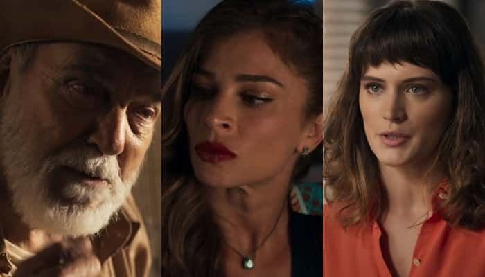 Lívia vai bater boca com a família de Tomaz na novela O Outro Lado do Paraíso. (Foto: Reprodução/Montagem)