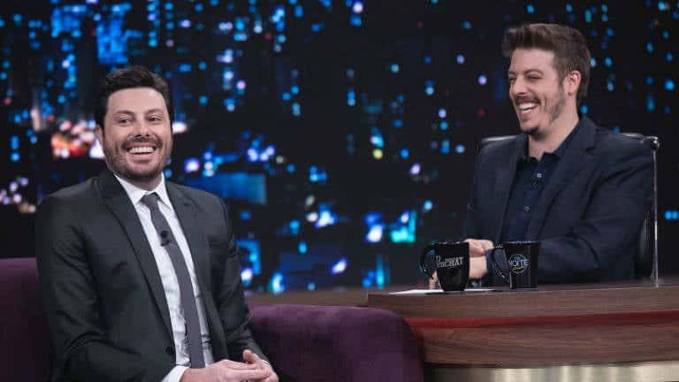 Danilo Gentili foi convidado de Porcaht em encontro de talk-shows (Foto: Divulgação/RecordTV)