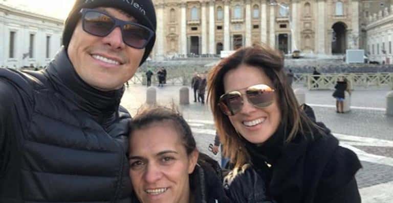 Rodrigo Faro curte férias com a família e a babá. (Foto: Reprodução/Instagram)