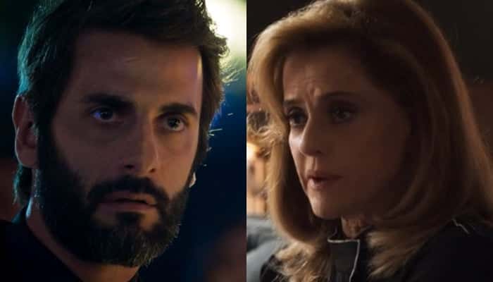 Sophia quer ver Vinícius morto em O Outro Lado do Paraíso. (Foto: Reprodução/Globo/Montagem/TV Foco)