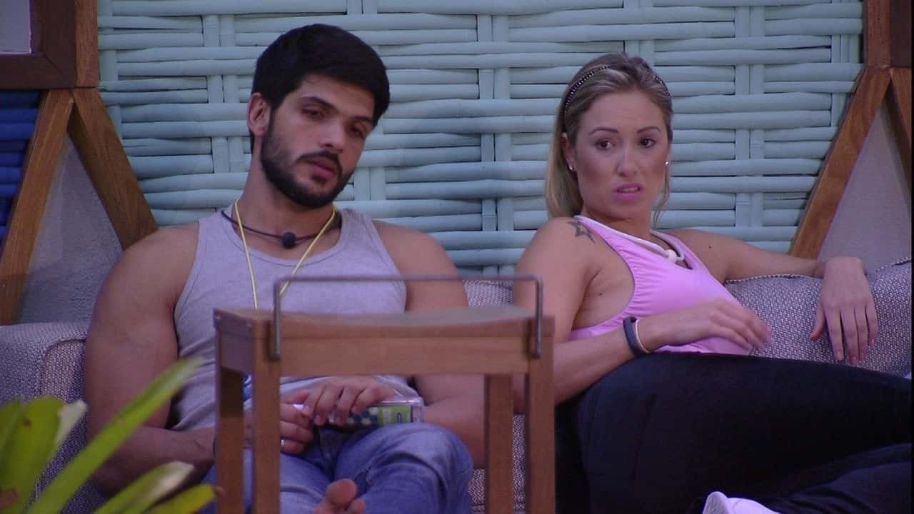 Lucas e Jéssica no BBB18 (Foto: Reprodução)