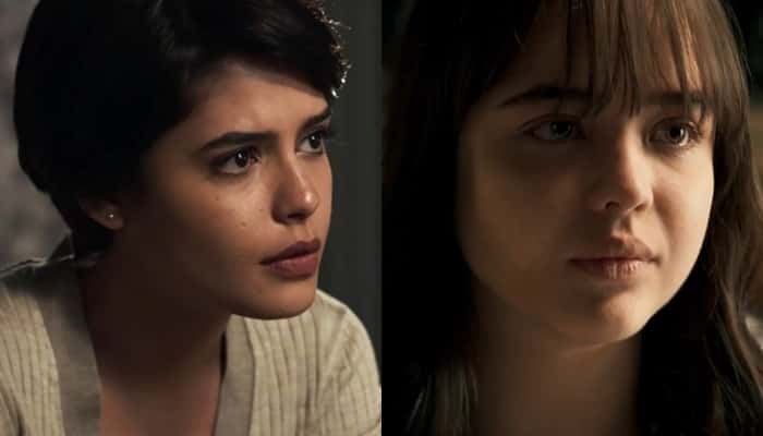 Adriana (Julia Dalavia) e Laura (Bella Piero) em cena de O Outro Lado do Paraíso (Foto: Divulgação/Globo)