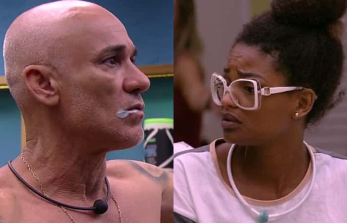 Ayrton e Nayara no BBB18 (Foto: Reprodução/Montagem)