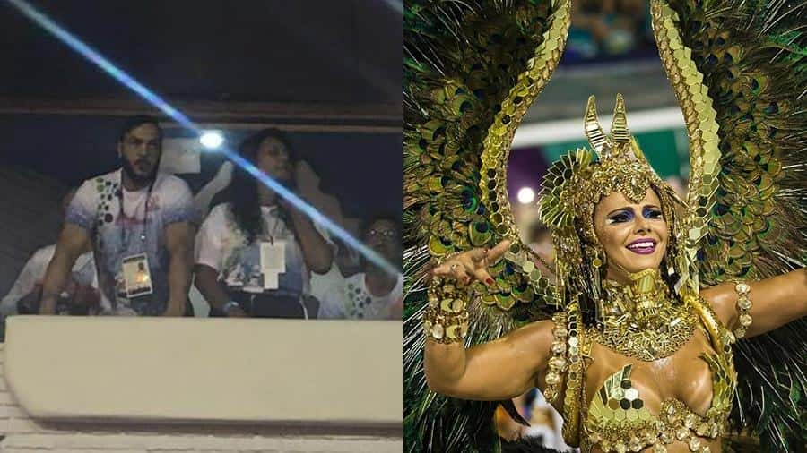 Belo acompanha desfile de Viviane Araújo. (Foto: Lias Gomes e Bruna Prado/UOL)