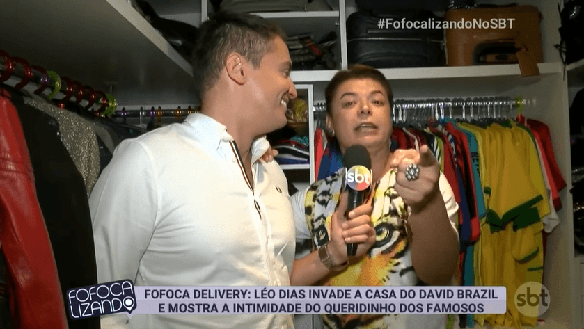 David Brazil deu entrevista para o programa Fofocalizando. (Foto: Reprodução/SBT)