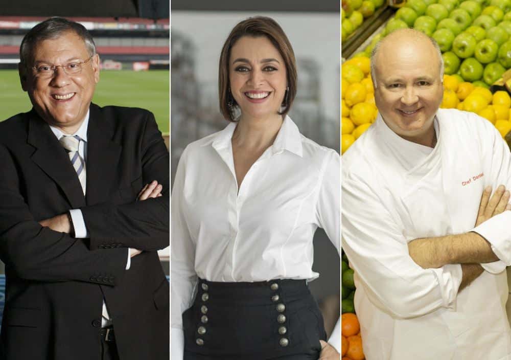 Milton Neves, Cátia Fonseca e Daniel Bork estreiam novos programas na Band (Foto: Divulgação/Band)