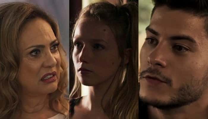 Nádia vai obrigar Diego a se casar com Karina em O Outro Lado do Paraíso. (Foto: Reprodução/TV Globo)