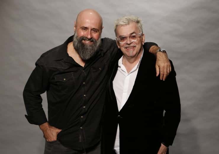 Diretor ao lado de Walcyr Carrasco, autor da novela (Foto: Divulgação)