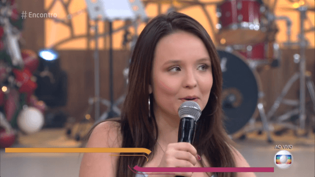 Larissa Manoela esteve na Globo no ano passado (Foto: Reprodução/Globo)