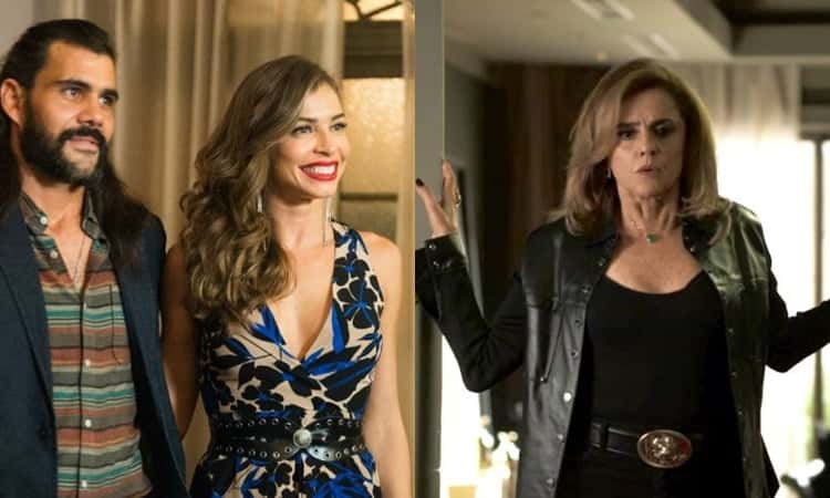 Mariano, Lívia e Sophia na novela (Foto: Reprodução)