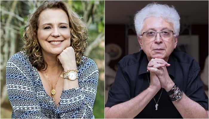 Ana Beatriz Nogueira e Aguinaldo Silva. (Foto: Montagem/Divulgação)