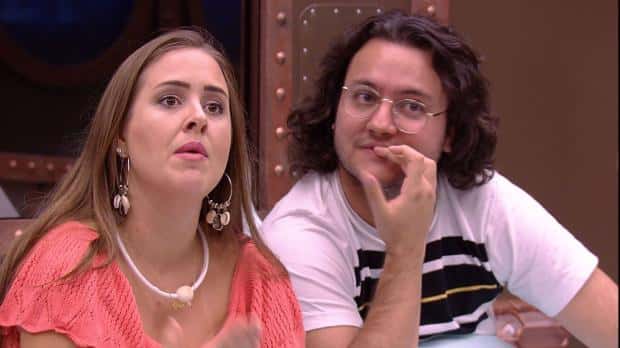 Diego e Patrícia tentam entender votação (Foto: TV Globo / Reprodução)
