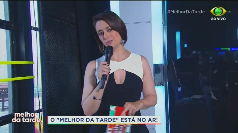 Catia Fonseca em sua estreia na Band (Foto: Reprodução/Band)