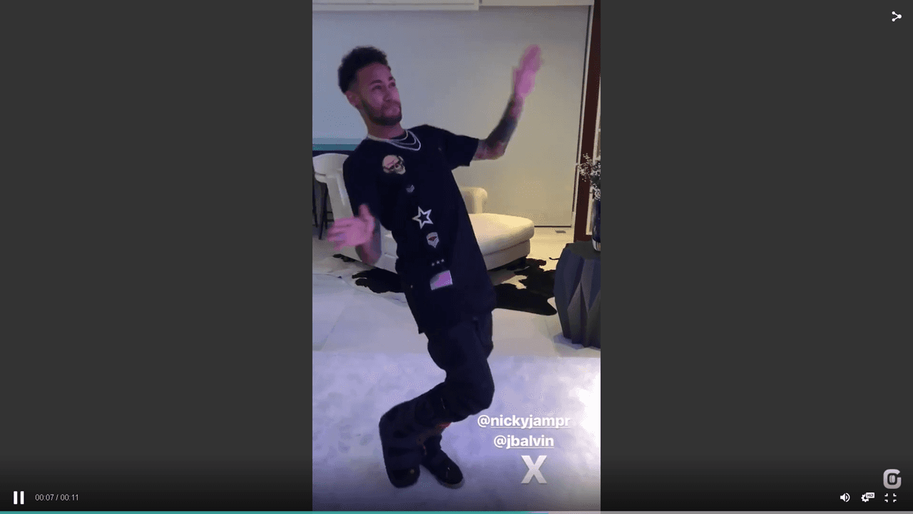 Neymar aparece dançando em vídeo. (Foto: Rerprodução)