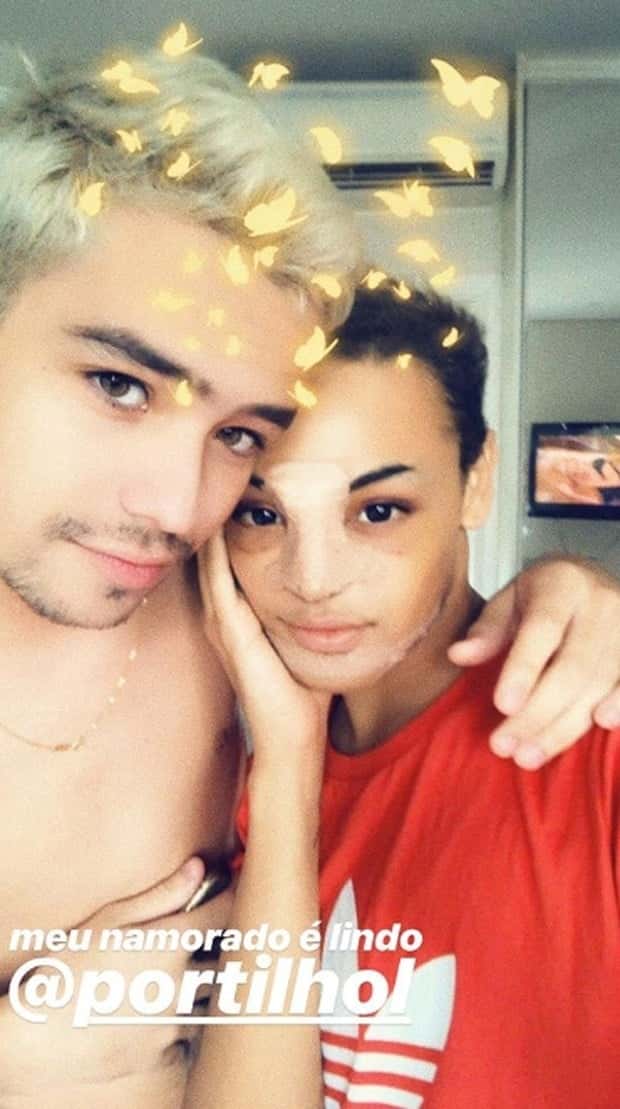 Pabllo Vittar e o suposto namorado (Foto: Reprodução)