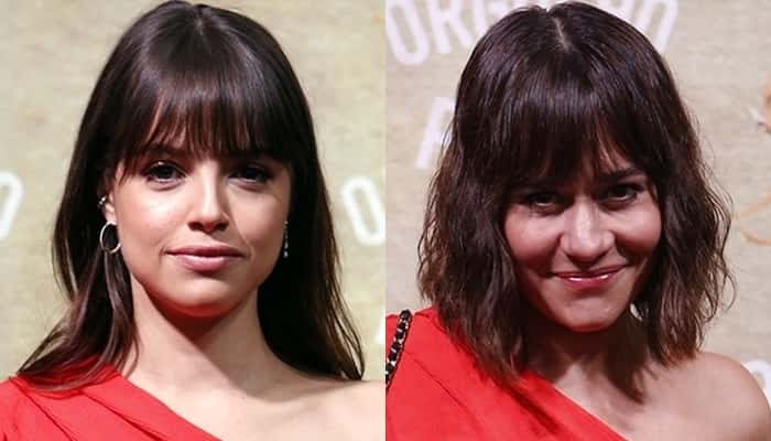 Alessandra Negrini e Agatha Moreira com roupa igual no lançamento de Orgulho e Paixão (Foto: Fábio Rocha/Gshow/Montagem)
