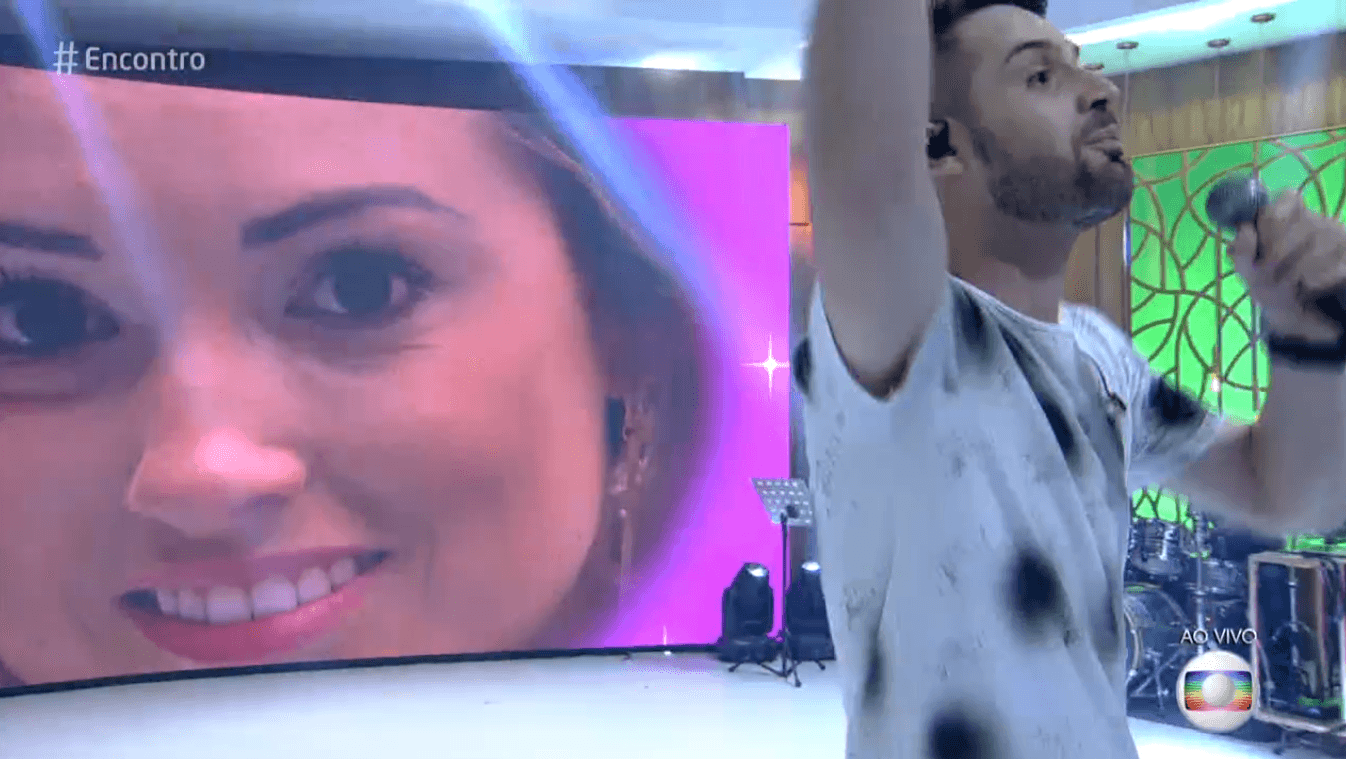 Gabriel Valim cantou a "música da Jéssica" (Foto: Reprodução)