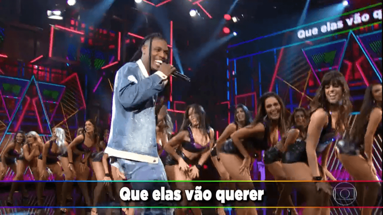 MC Kekel cantaria música do programa. (Foto: Reprodução/TV Globo)