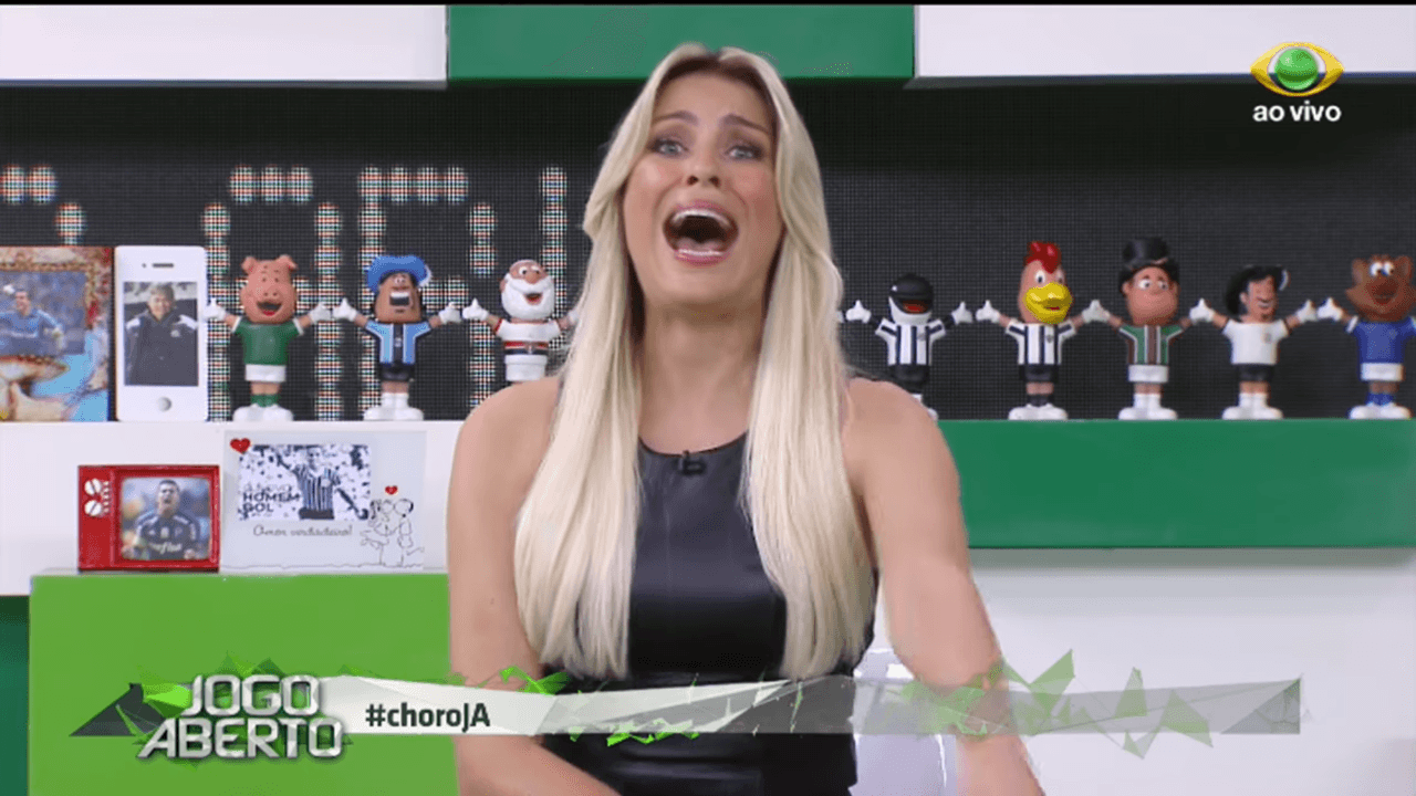 A apresentadora Renata Fan no Jogo Aberto. (Foto: Reprodução/Band)