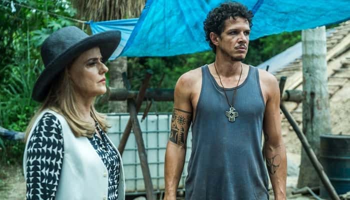 Sophia (Marieta Severo) e Zé Victor (Rafael Losso) em cena de O Outro Lado do Paraíso (Foto: Globo/Raquel Cunha)