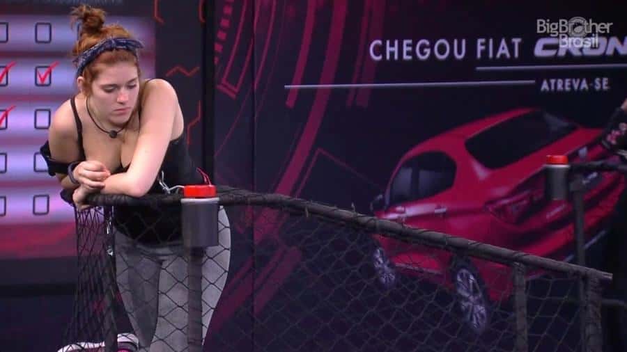 Ana Clara demonstrou irritação com a prova (Foto: TV Globo)