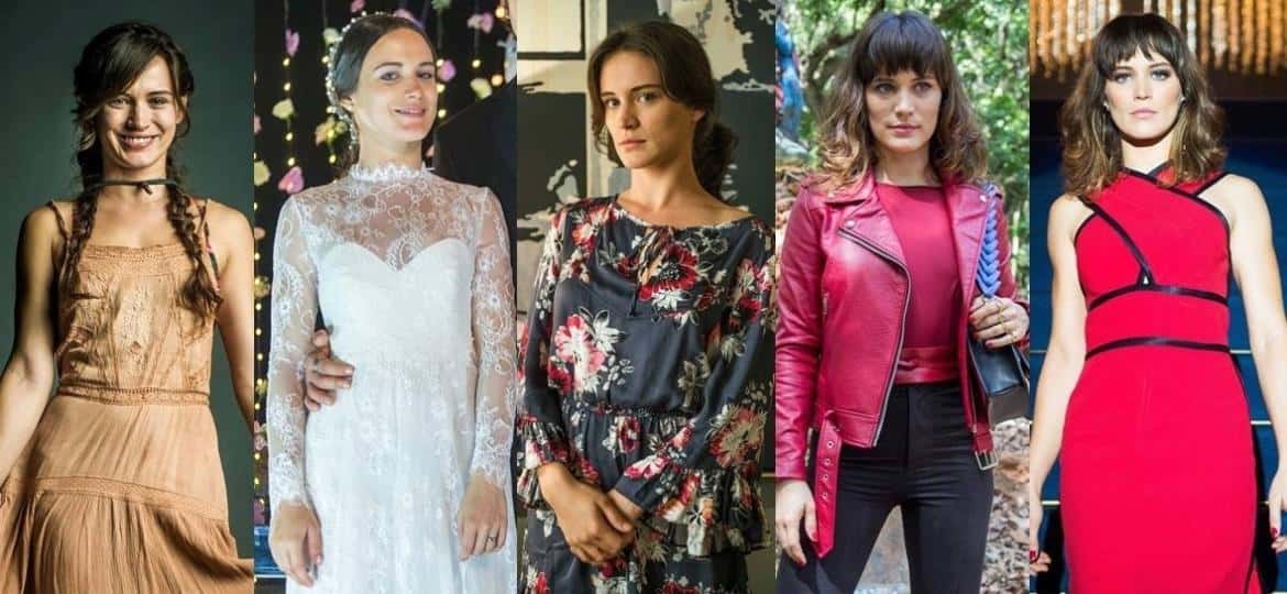 Clara em vários momentos na novela O Outro Lado do Paraíso. (Foto: Reprodução)