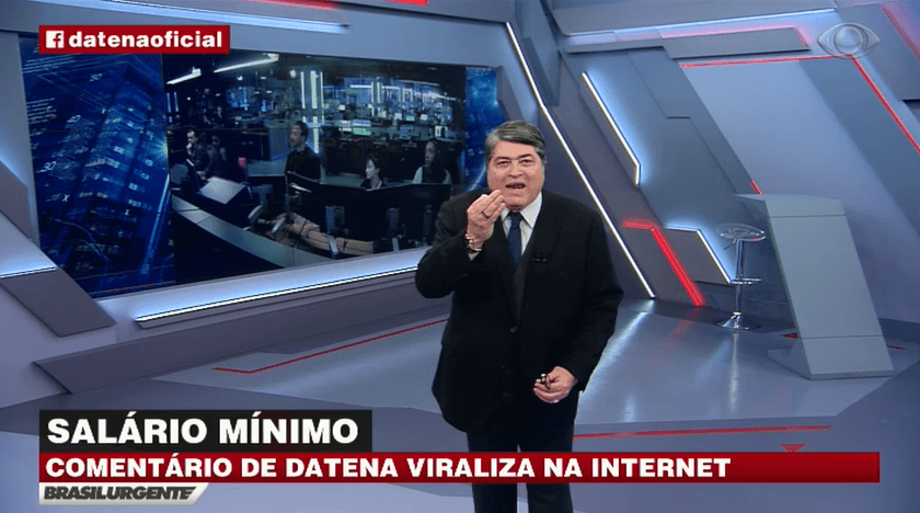 José Luiz Datena no Brasil Urgente. (Foto: Reprodução/Band)