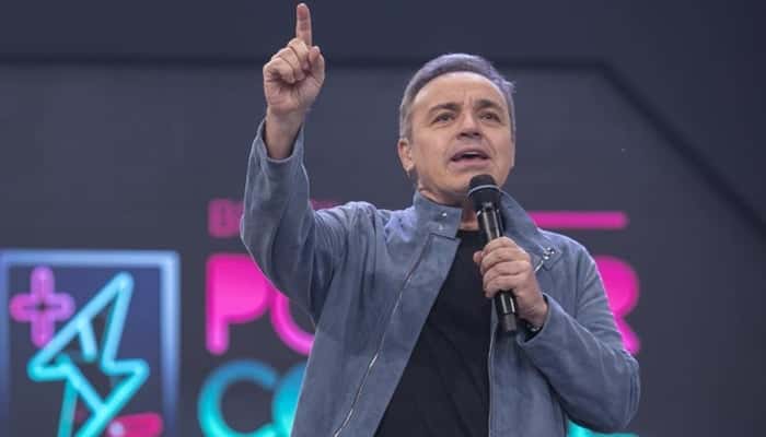 Gugu Liberato comandou o Power Couple Brasil na Record. (Foto: Edu Moraes/Record)
