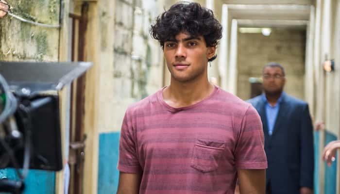 Gabriel Fuentes em gravação de cena de Malhação (Foto: Globo/Raquel Cunha)