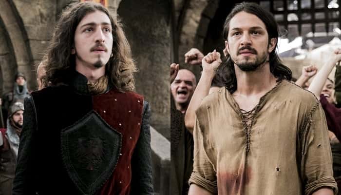 Rodolfo (Johnny Massaro) e Afonso (Romulo Estrela) em cena de Deus Salve o Rei (Foto: Globo/João Miguel Júnior/Montagem)