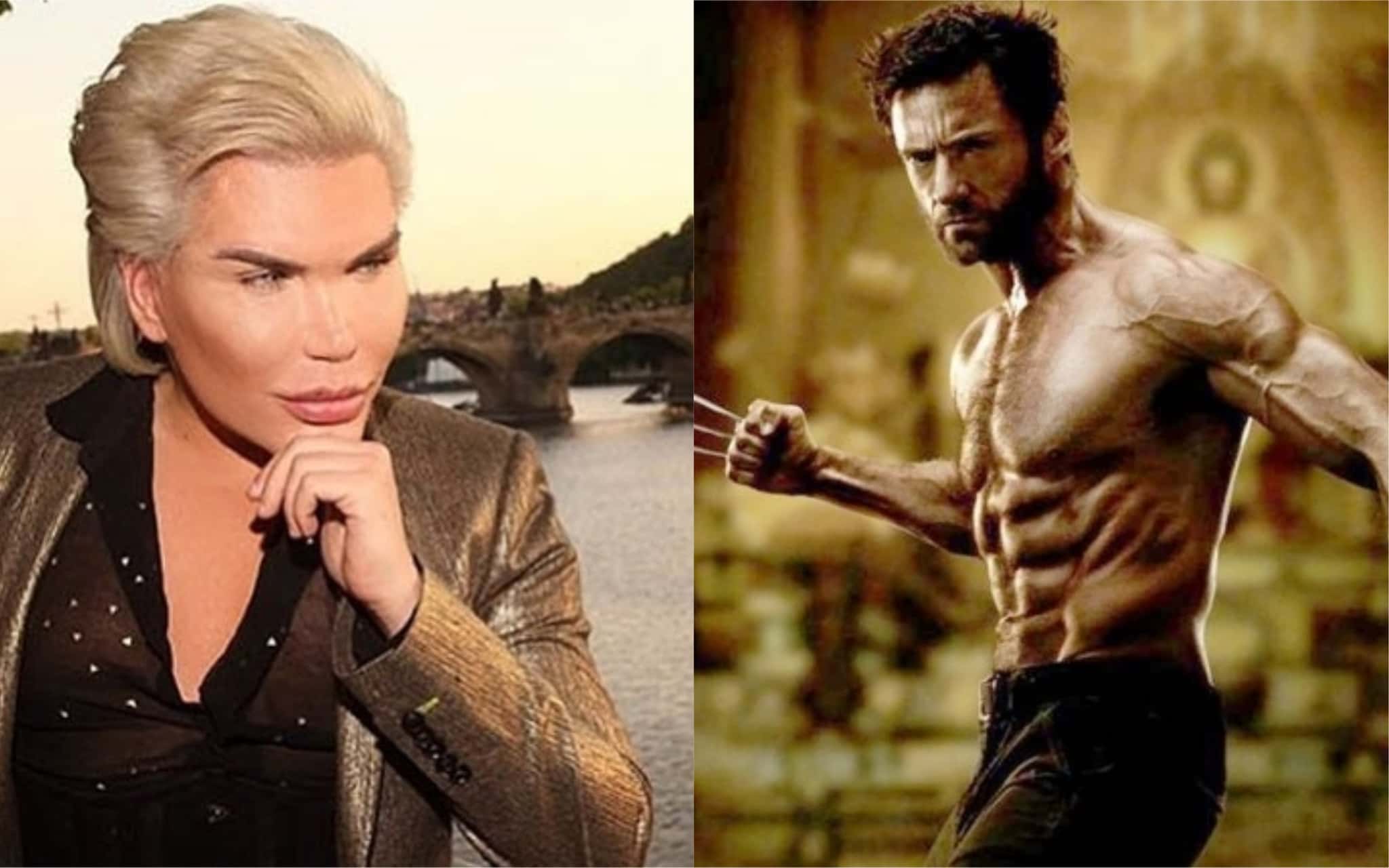 Hugh Jackman e Rodrigo Alves (Foto: Reprodução)