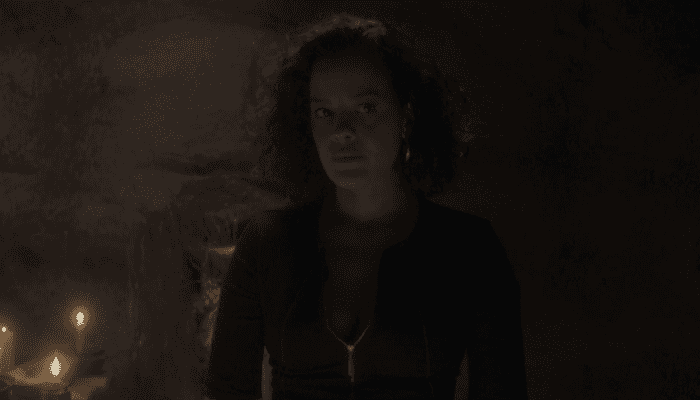 Joana (Maeve Jinkings) em cena de Onde Nascem os Fortes (Foto: Reprodução/Globo)