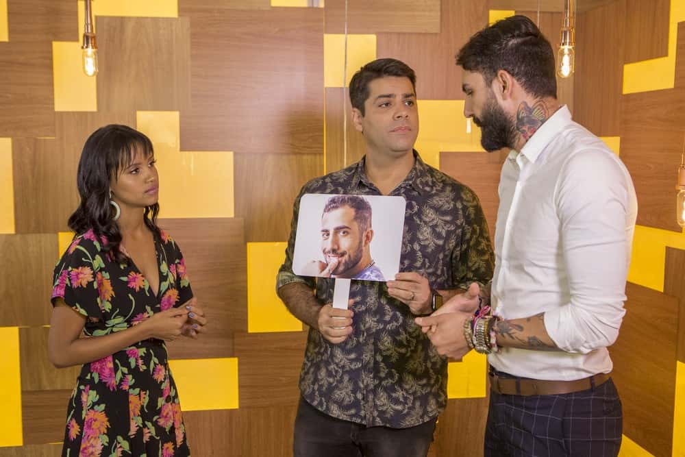 Gleice Damasceno, Lair Renno e Wagner no Encontro para a web (Foto: Fábio Rocha/Gshow)