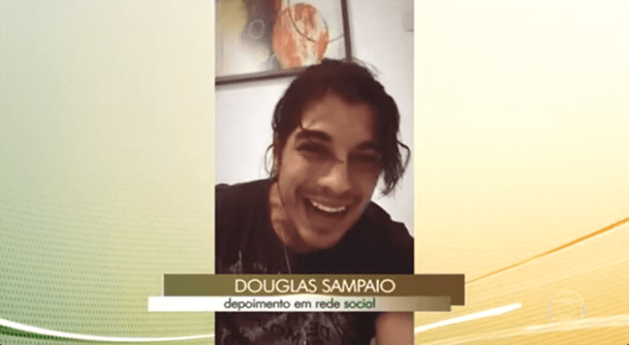 Douglas Sampaio na Globo (Foto: Reprodução)