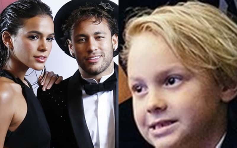 Neymar, Marquezine e o filho (Foto: Reprodução)