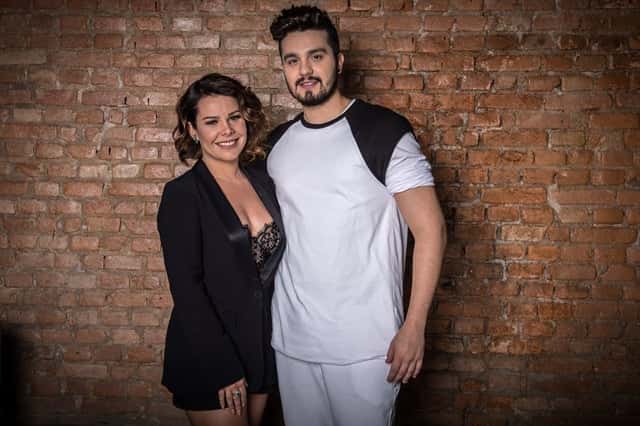 Fernanda Souza e Luan Santana no lançamento do SóTocaTop (Foto: Globo/Fábio Rocha)