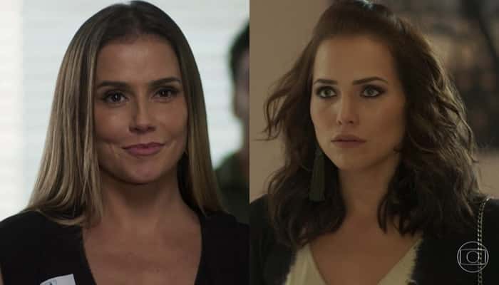 Karola (Deborah Secco) e Rosa (Leticia Colin) em Segundo Sol (Foto: Reprodução/Globo)